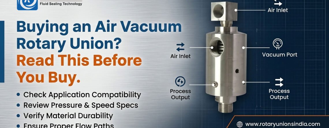 air vacuum rotary union